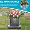 Artificial Cemetery Flowers Saddle – Pink & White Silk Rose Headstone Bouquet, Outdoor Grave Decoration, UV-Resistant Memorial Arrangement